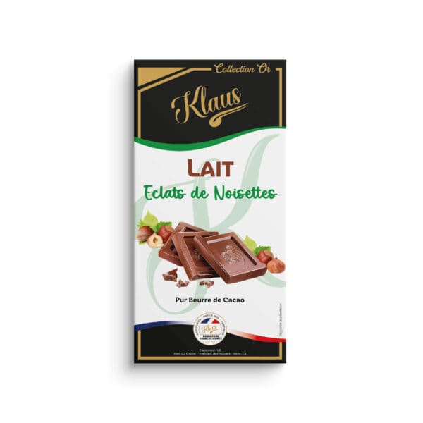 Tablette Or lait 30% éclats de noisette 100g