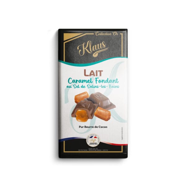 Tablette Lait 30% fourrée Caramel au Sel de Salins-les-Bains 100g