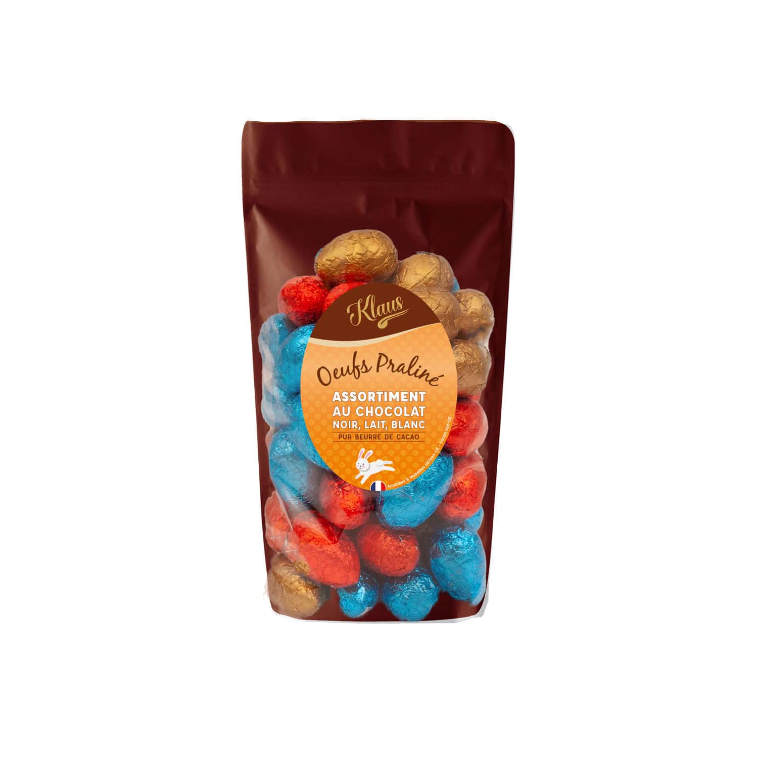 Oeufs de Pâques au Praliné assortis 250g