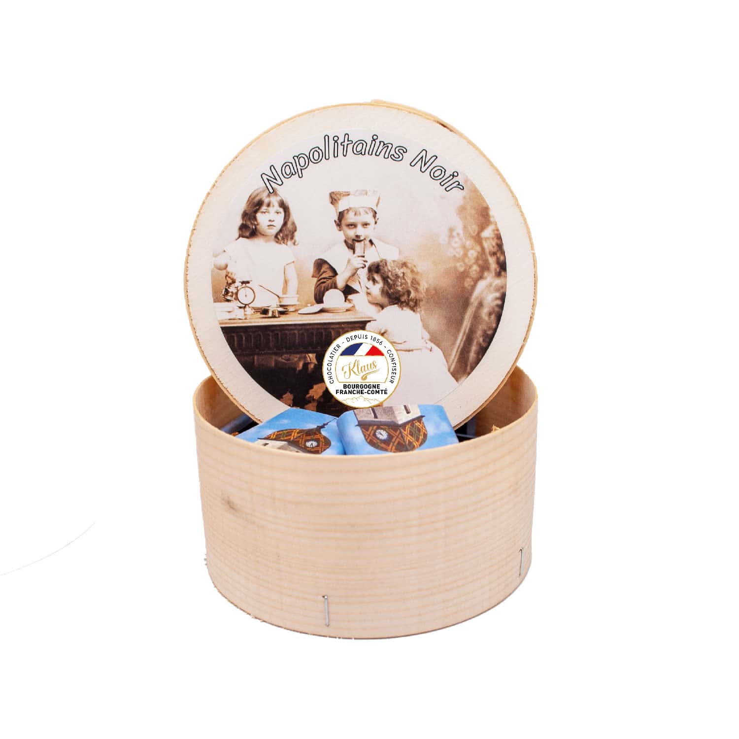 Napolitains noir 70% extra en boite tradition 150g