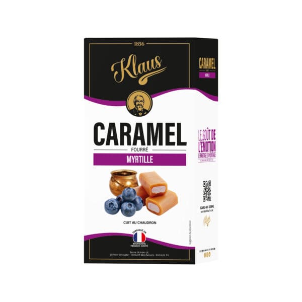 Caramels au lait frais fourrés myrtille 160g