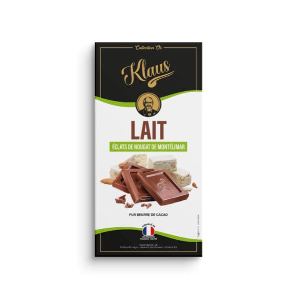 Tablette Or lait 30% éclats de nougat 100g