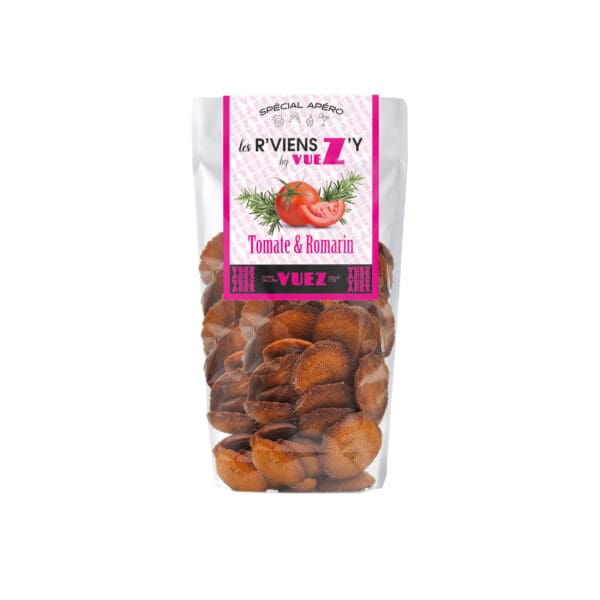 LES R'VIENS Z'Y - Biscuits Apéro Comtois Tomate Romarin 100g