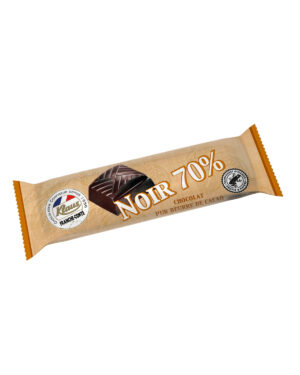 Barre chocolat noir 70% extra 25g