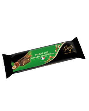 Barre chocolat lait praliné & amandes caramélisées 35g