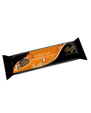 Barre chocolat lait praliné & croustillant caramel 35g