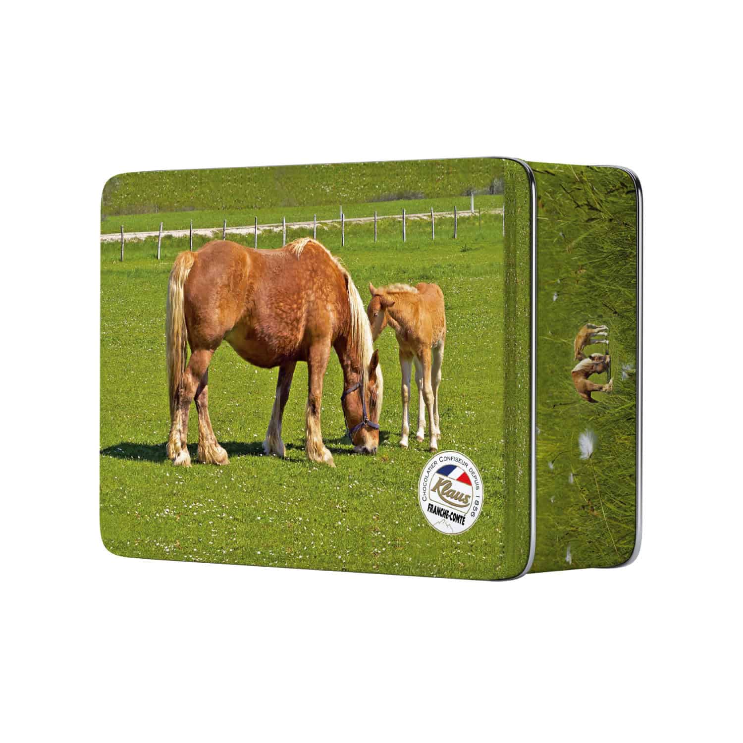 Caramels au sel de Salins-les-Bains en boite métal "Cheval" 350g