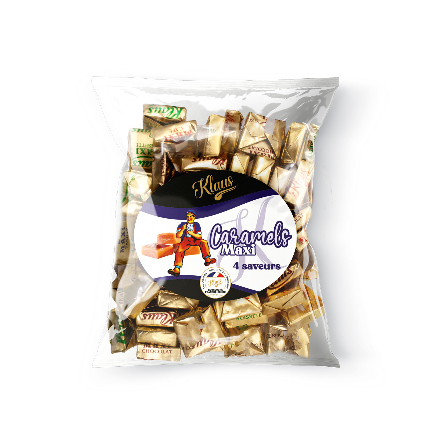 Caramels assortis 4 saveurs 250g