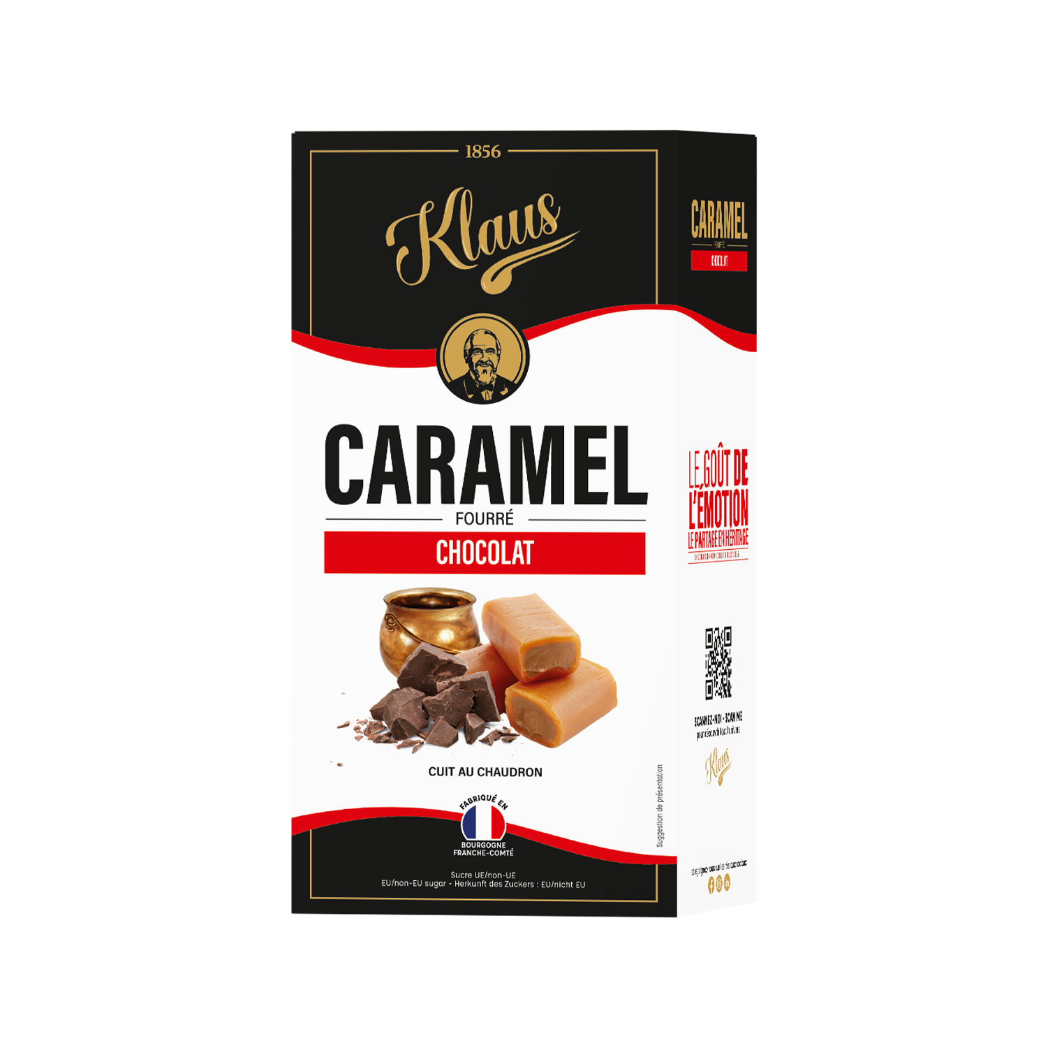 Caramels au lait frais fourrés au chocolat 160g