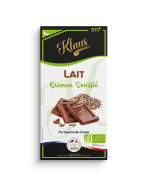 Tablette Bio lait 30% quinoa 100g
