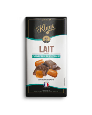 Tablette Lait 30% fourrée Caramel au Sel de Salins-les-Bains 100g