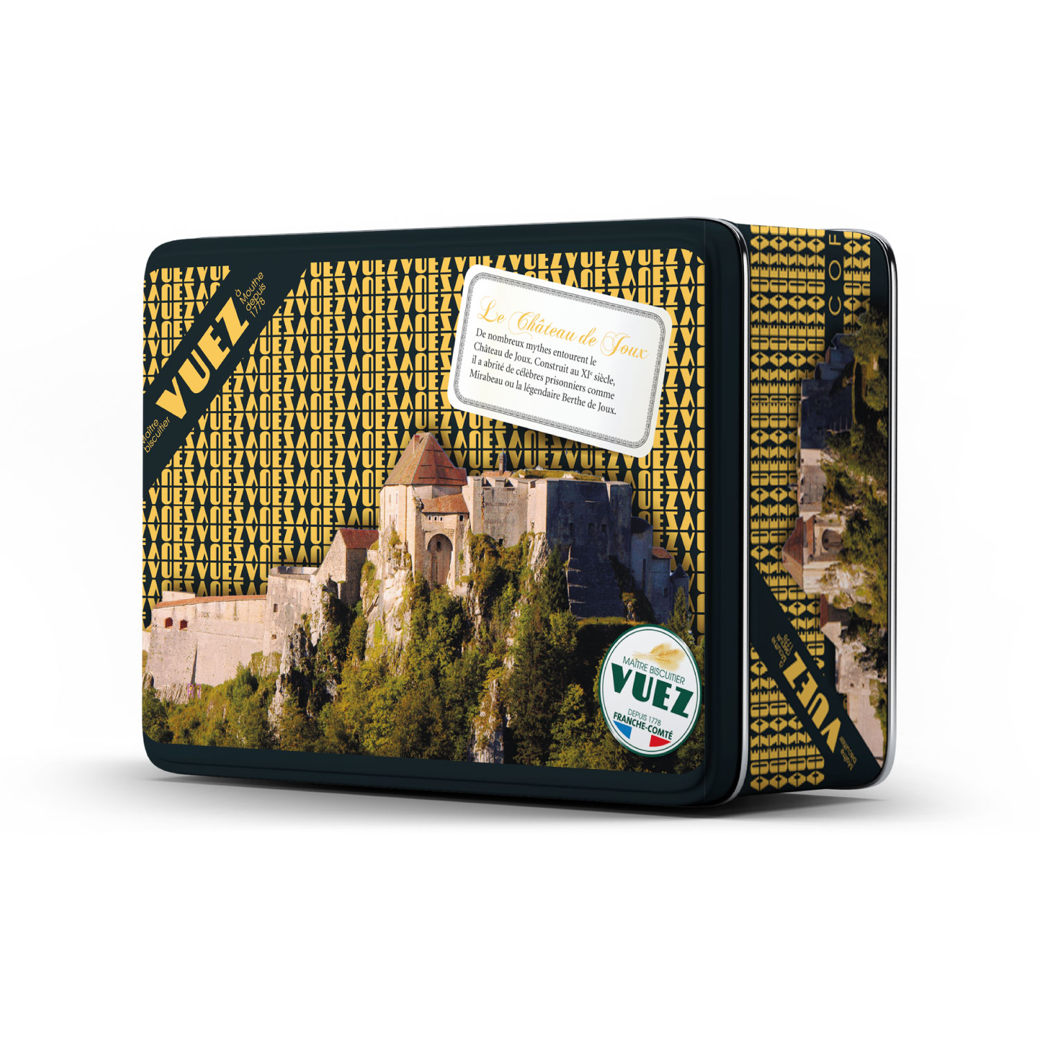 Assortiment de biscuits en boite dégustation "Chateau de Joux" 220g