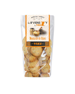 LES R'VIENS Z'Y - Biscuits Apéro Comtois Moutarde de Dijon 100g
