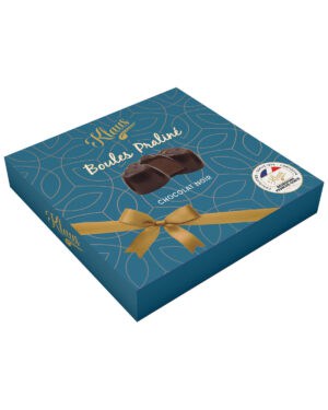 16 boules chocolat noir fourrées praliné 170g