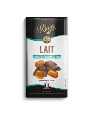 Tablette Lait 30% fourrée Caramel au Sel de Salins-les-Bains 100g
