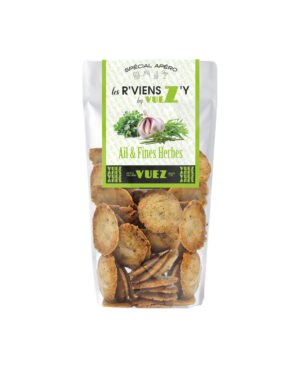 LES R'VIENS Z'Y - Biscuits Apéro Comtois Ail & Fines Herbes 100g