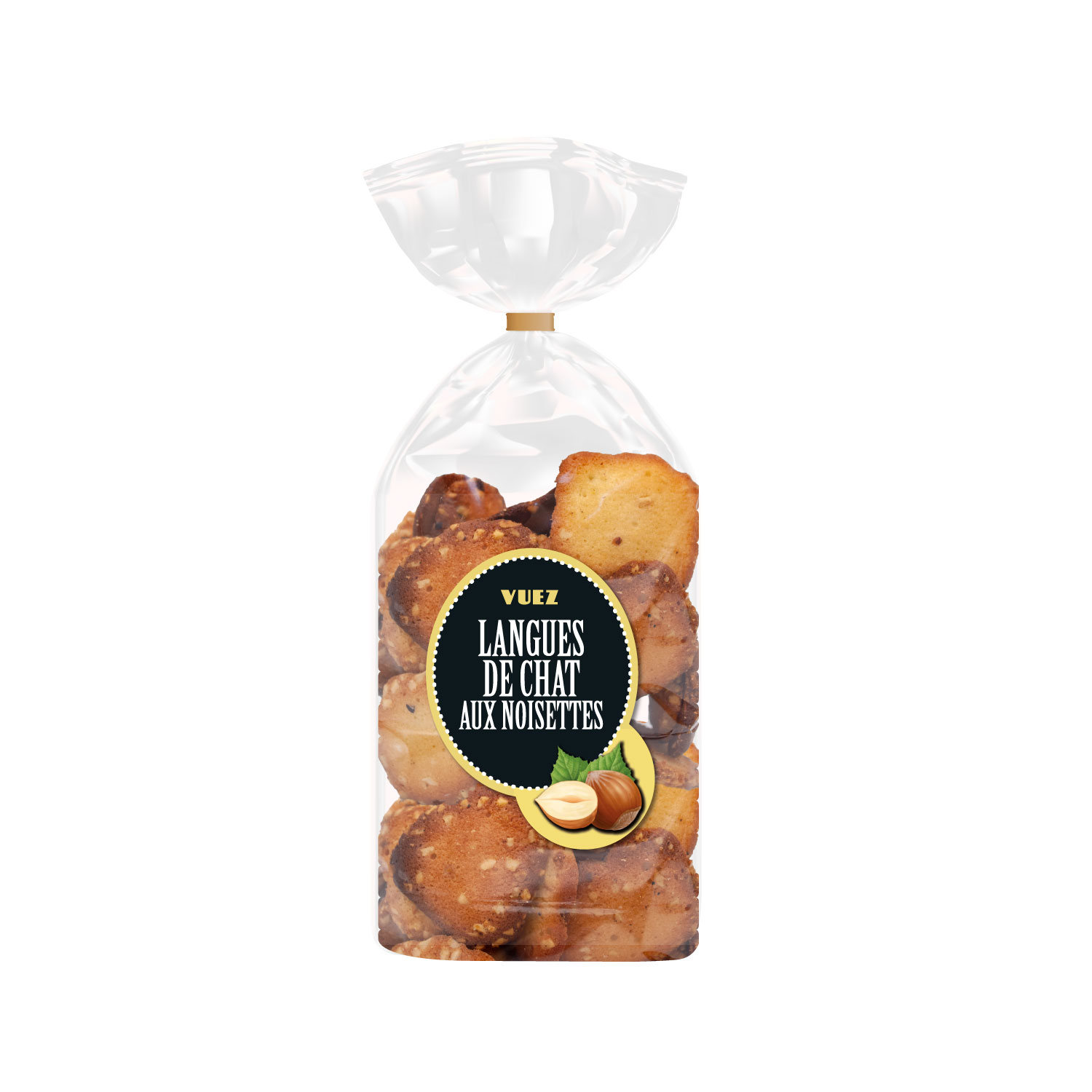 Langues de chat aux éclats de noisettes 120g