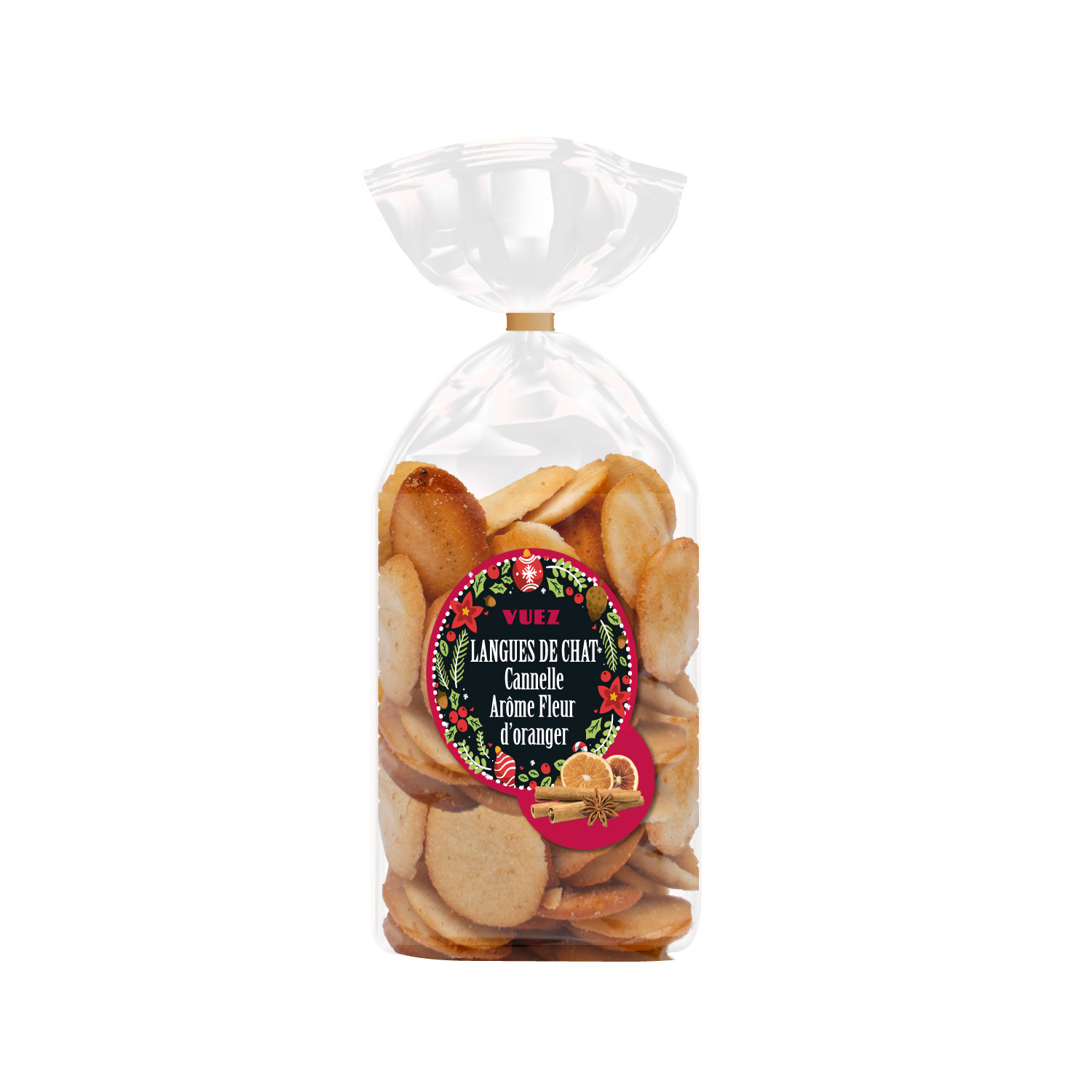 langues de Chat à la Cannelle et Fleur d'Oranger 120g