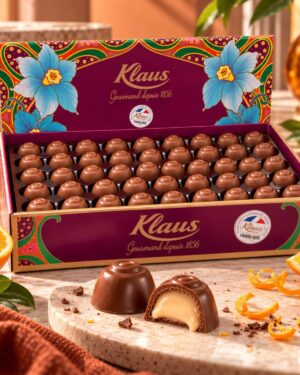 Boules Lait 30% fourrées crème confiseur orange 1kg