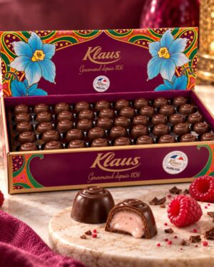Boules Noir 50% fourrées crème confiseur framboise 1kg