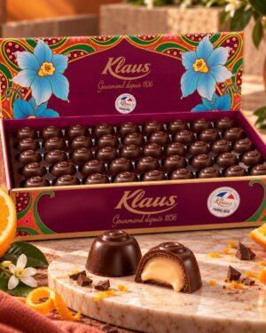 Boules noir 50% fourrées crème confiseur orange1kg