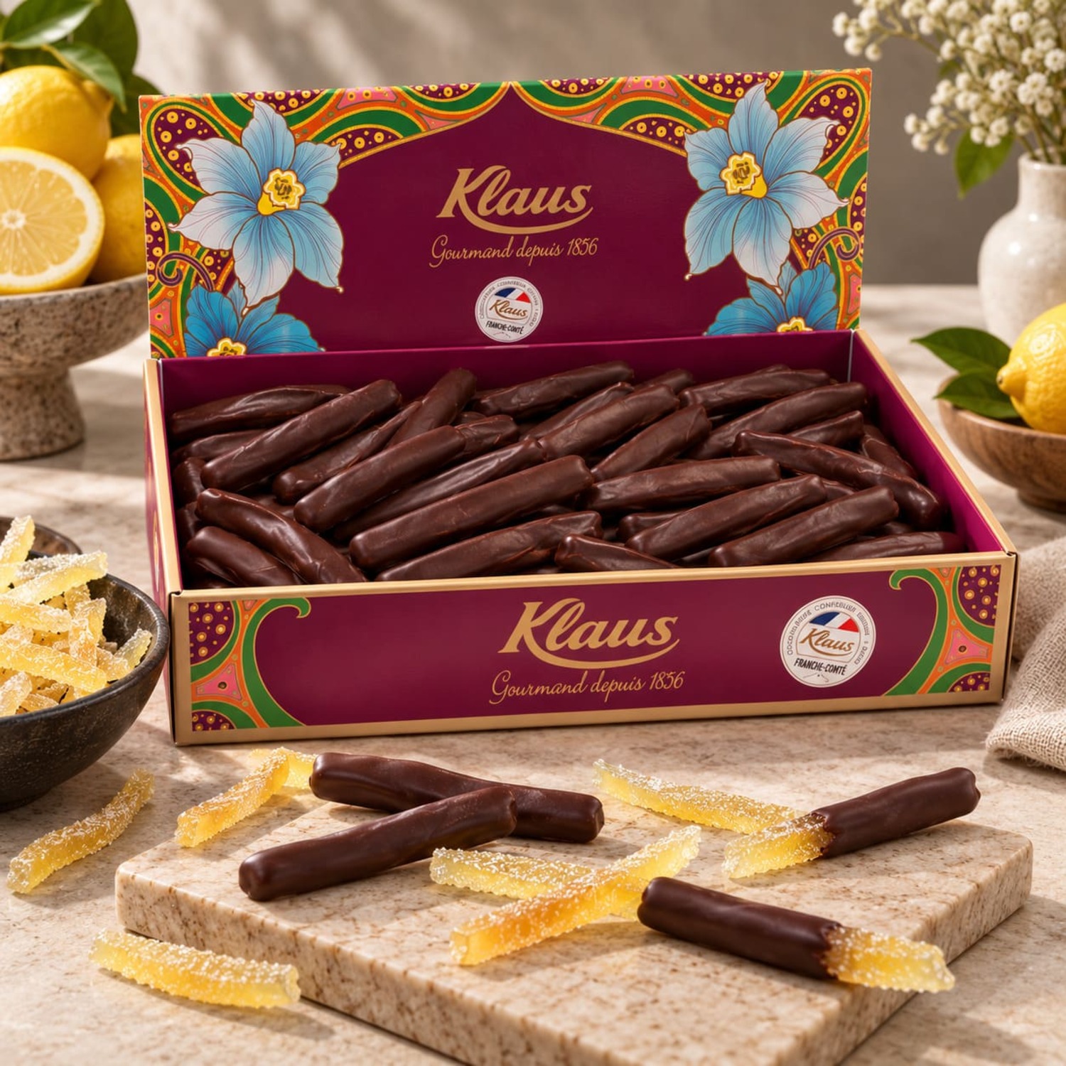 Citronnettes enrobées Chocolat Noir 1kg