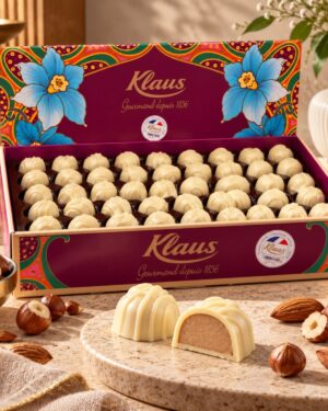 92 rochers chocolat blanc fourrés praliné 1kg