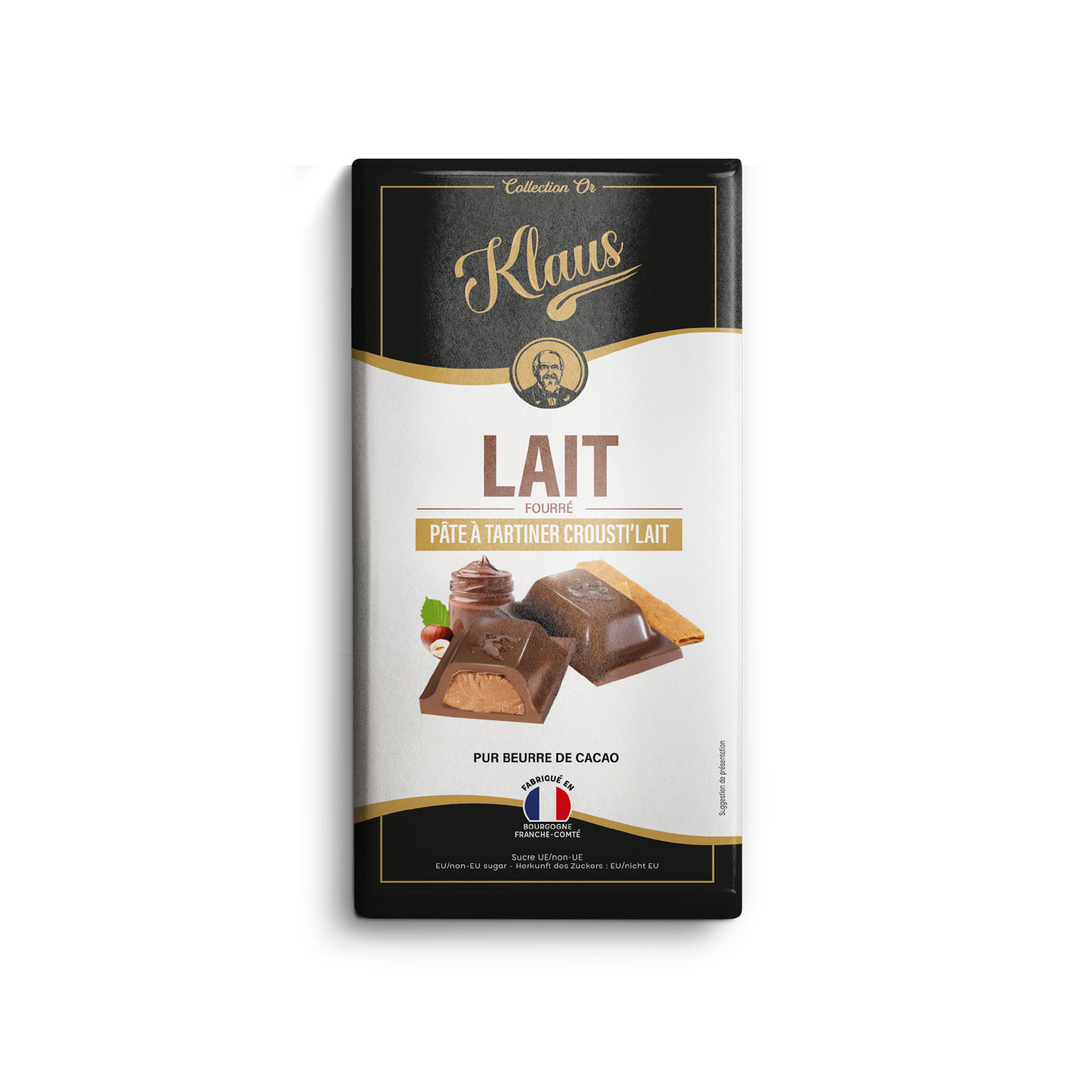 Tablette lait 30% fourrée Pâte à Tartiner 100g